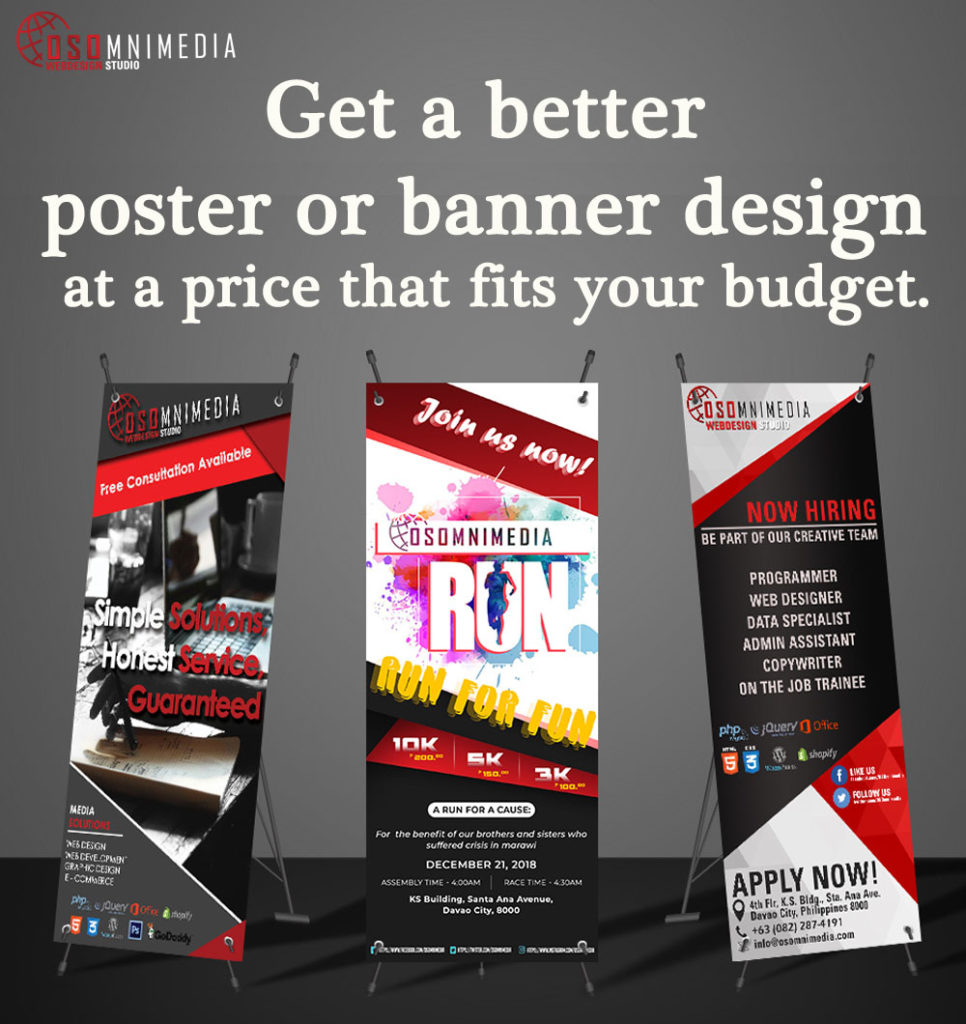 Professional Custom Poster Or Banner Design Service in Davao City, Philippines